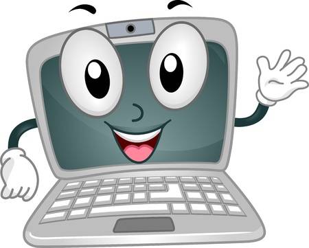 Smiley face on computer 